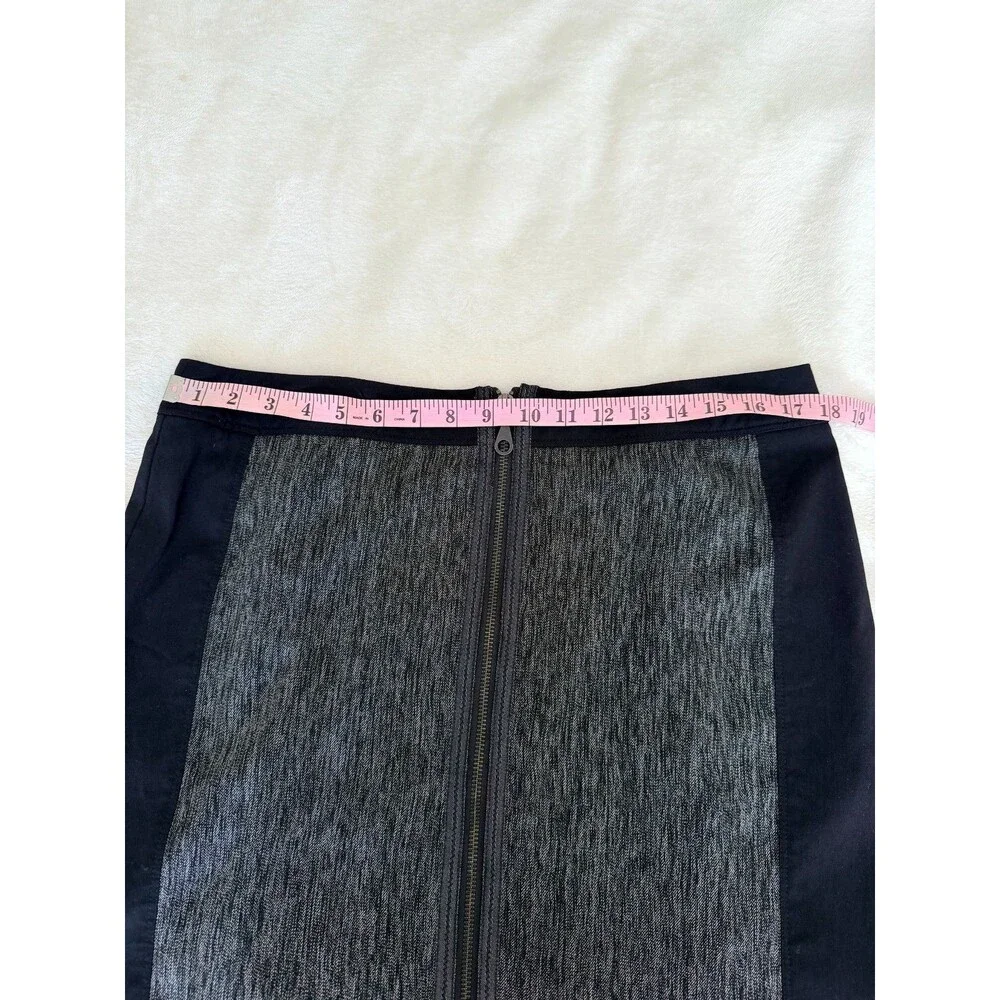 Spanner Urbanality Tweed Mini Skirt Black/Grey Full Front Zip Size 14 NWT $119 - Picture 3 of 8